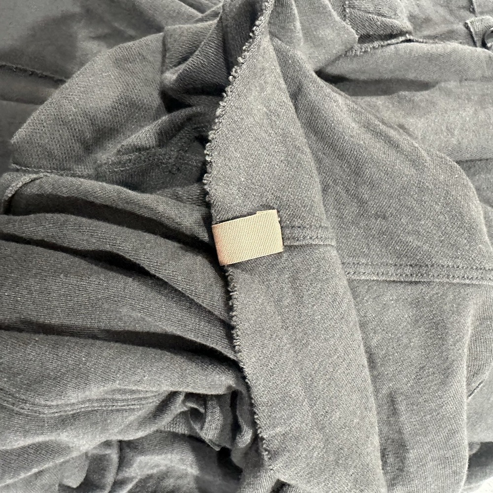Lunya The Robe Organic Pima Cotton with Pockets Long Gray Loungewear Luxury - Picture 8 of 12